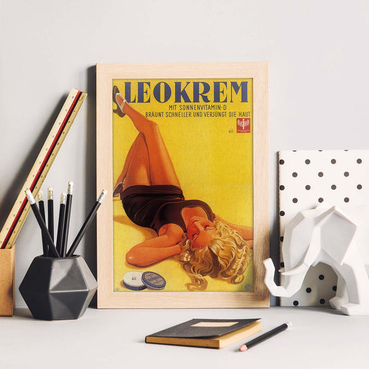 Poster vintage. Anuncio vintage Leokrem Austria 1934..-Artwork-Nacnic-Nacnic Estudio SL