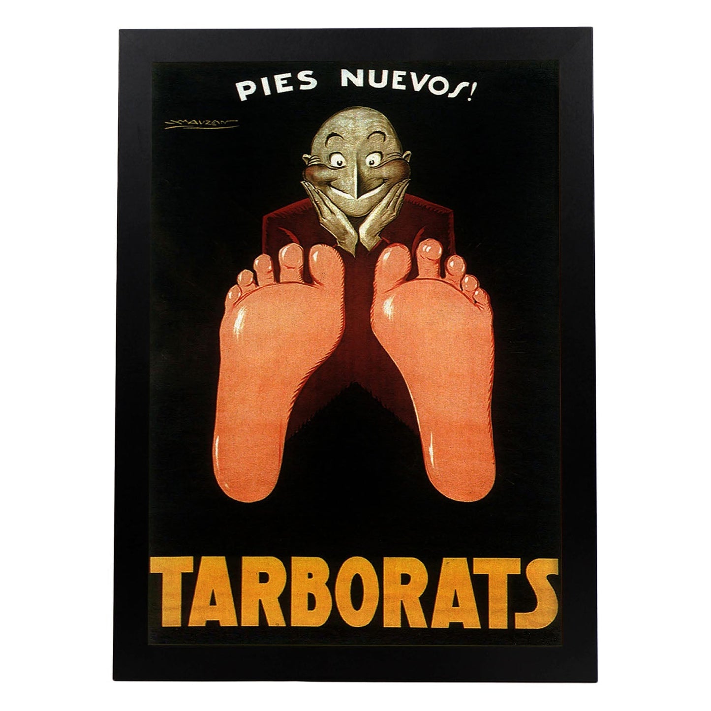 Poster vintage. Anuncio vintage Tarborats.-Artwork-Nacnic-A4-Marco Negro-Nacnic Estudio SL