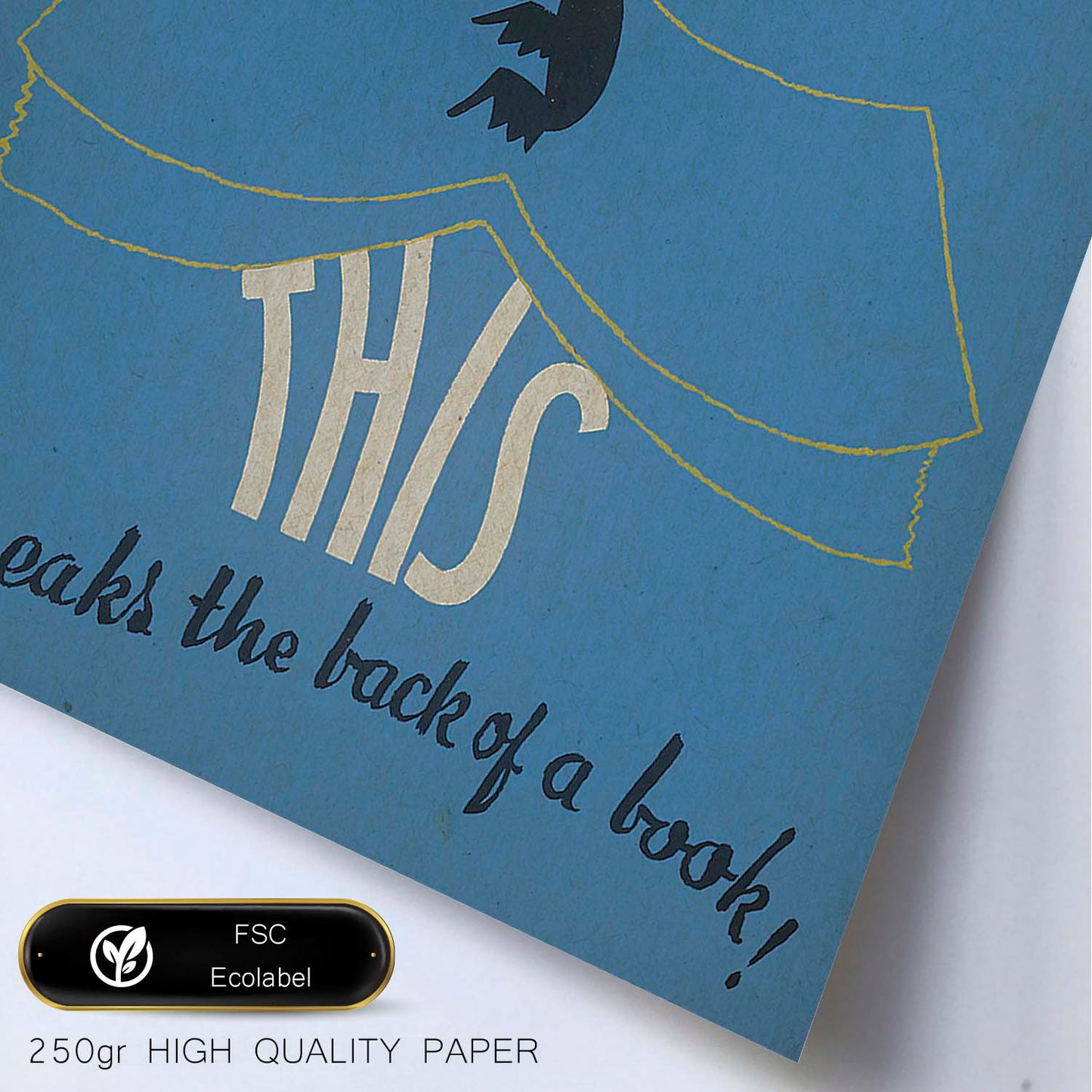 Poster vintage. Cartel de biblioteca "cuida los libros" No doblar..-Artwork-Nacnic-Nacnic Estudio SL