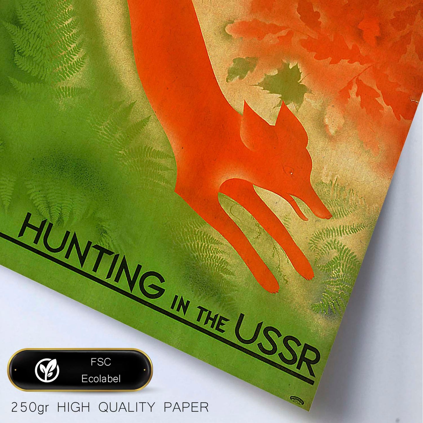 Poster vintage. Cartel de publicidad vintage. Cazando en la URSS.-Artwork-Nacnic-Nacnic Estudio SL