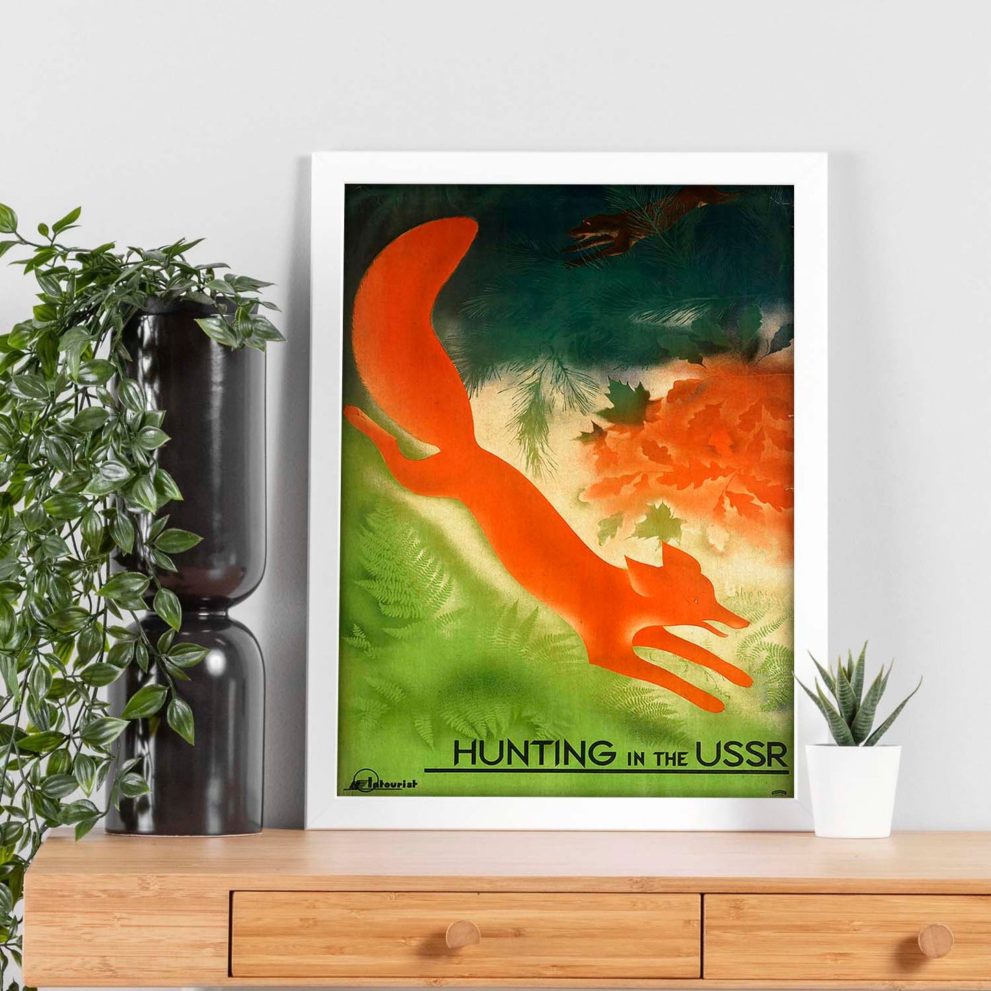 Poster vintage. Cartel de publicidad vintage. Cazando en la URSS.-Artwork-Nacnic-Nacnic Estudio SL