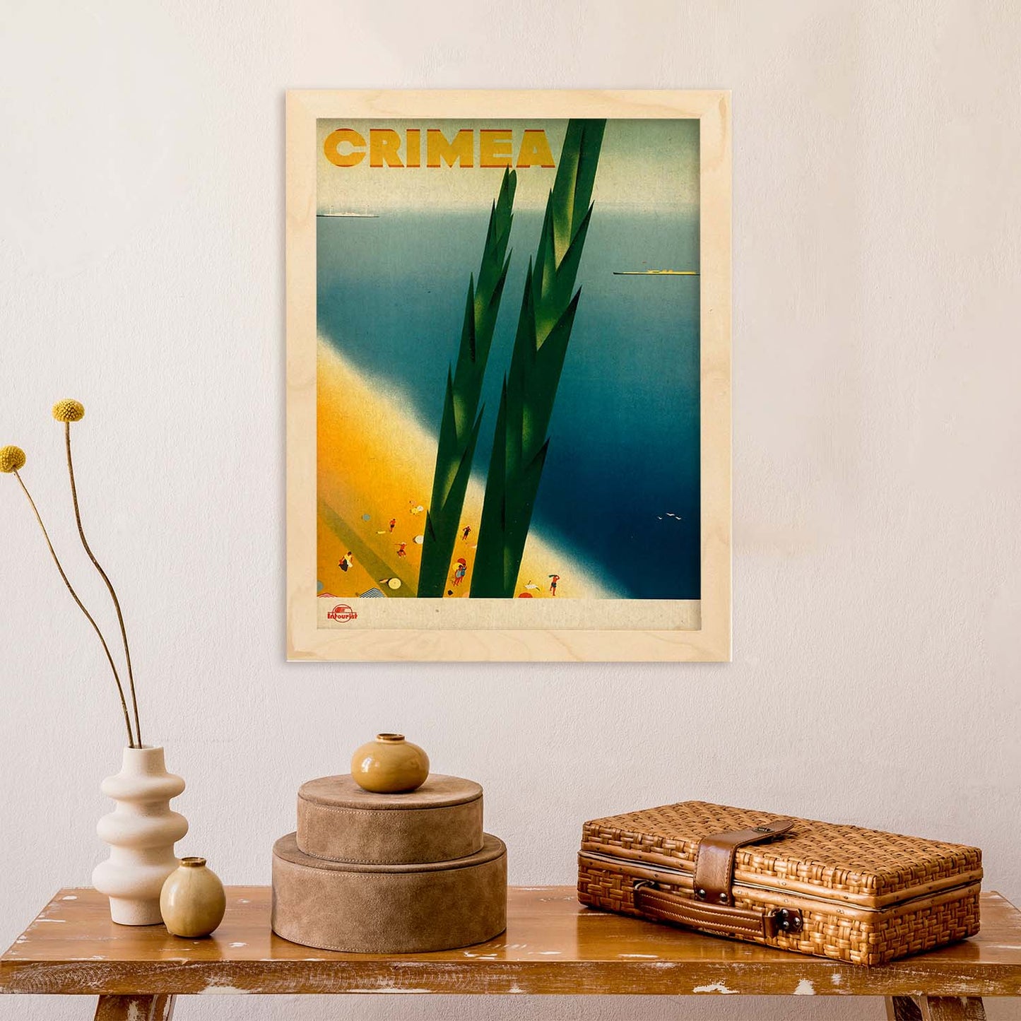Poster vintage. Cartel de publicidad vintage. Conoce Crimea.-Artwork-Nacnic-Nacnic Estudio SL