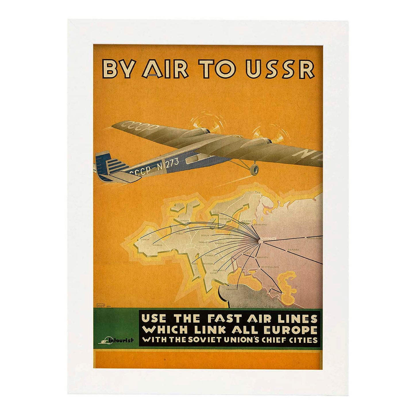 Poster vintage. Cartel de publicidad vintage. Conoce la URSS.-Artwork-Nacnic-A3-Marco Blanco-Nacnic Estudio SL