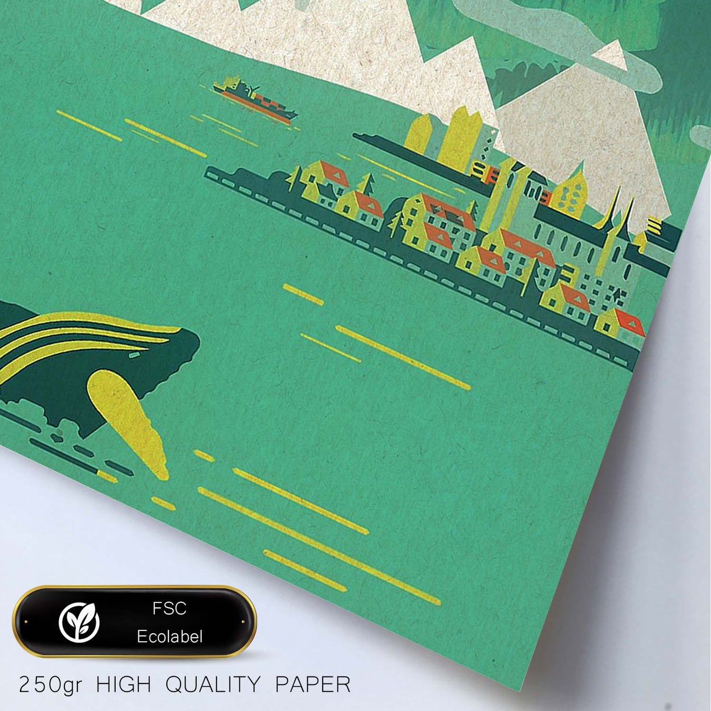 Poster vintage. Cartel de publicidad vintage. Viaja a Islandia.-Artwork-Nacnic-Nacnic Estudio SL