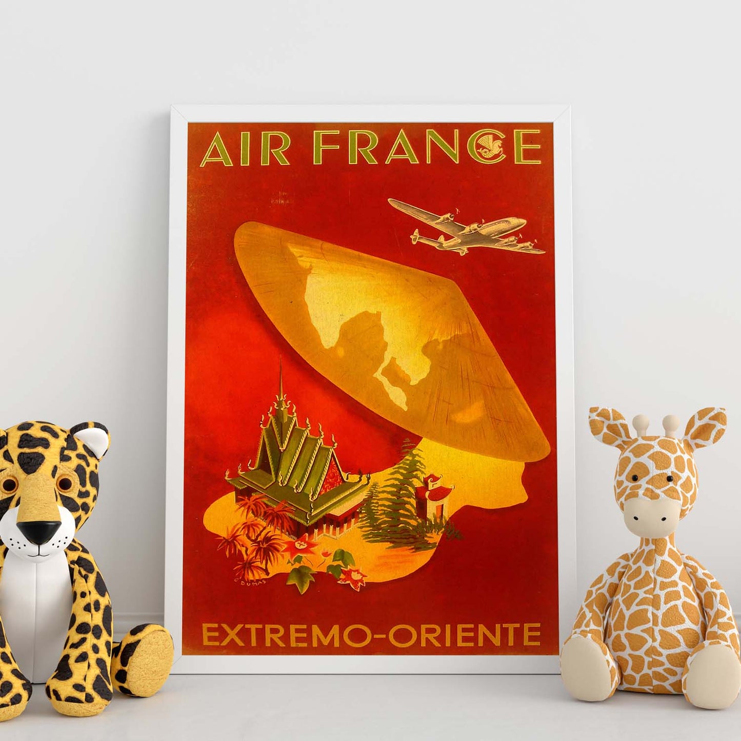 Poster vintage. Cartel de publicidad vintage. Viaja a oriente.-Artwork-Nacnic-Nacnic Estudio SL