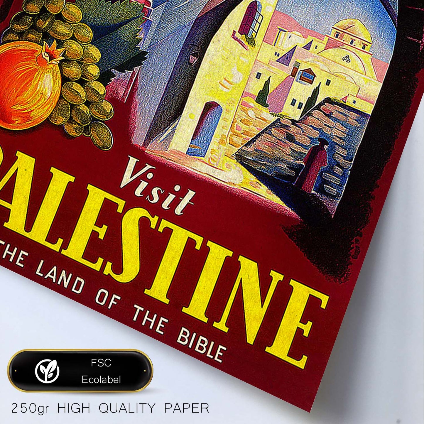 Poster vintage. Cartel de publicidad vintage. Viaja por Palestina.-Artwork-Nacnic-Nacnic Estudio SL