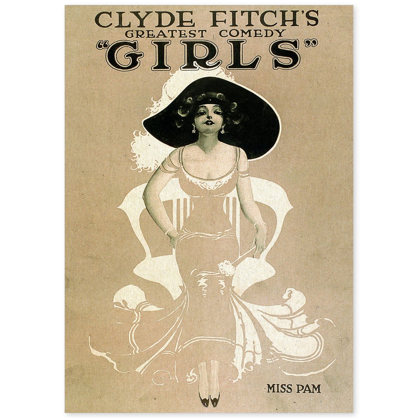 Poster vintage. Cartel vintage "Chicas Broadway 3".-Artwork-Nacnic-A4-Sin marco-Nacnic Estudio SL