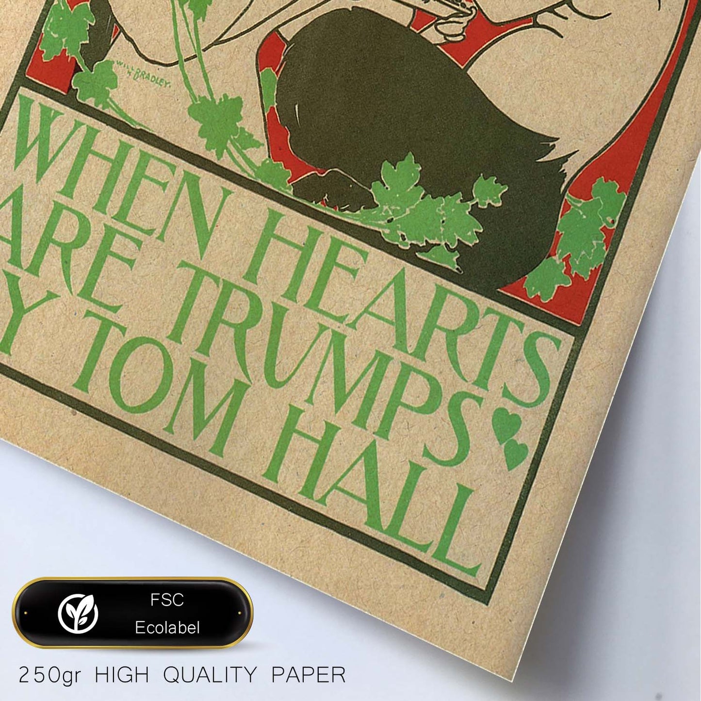 Poster vintage. Cartel vintage "Corazones - Tom Hall".-Artwork-Nacnic-Nacnic Estudio SL