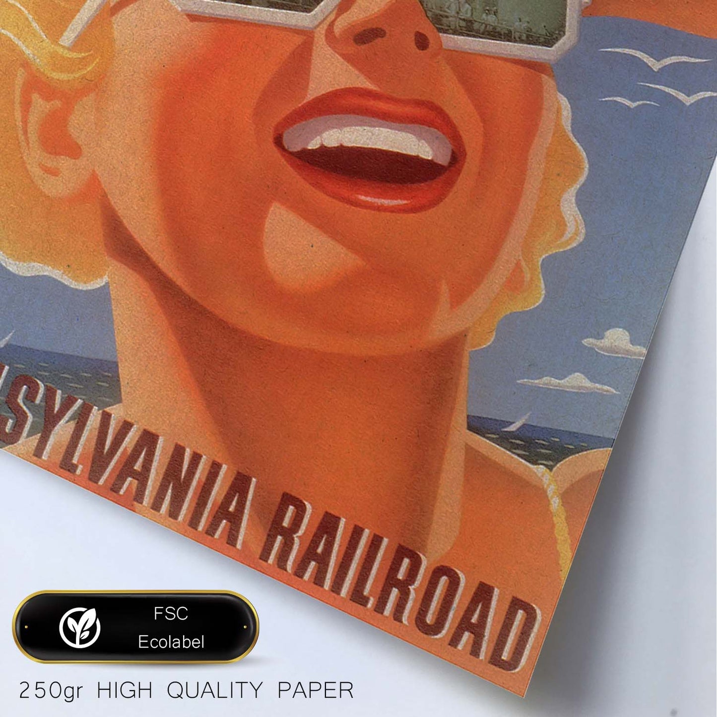 Poster Vintage. Cartel Vintage de América. Atlantic City.-Artwork-Nacnic-Nacnic Estudio SL