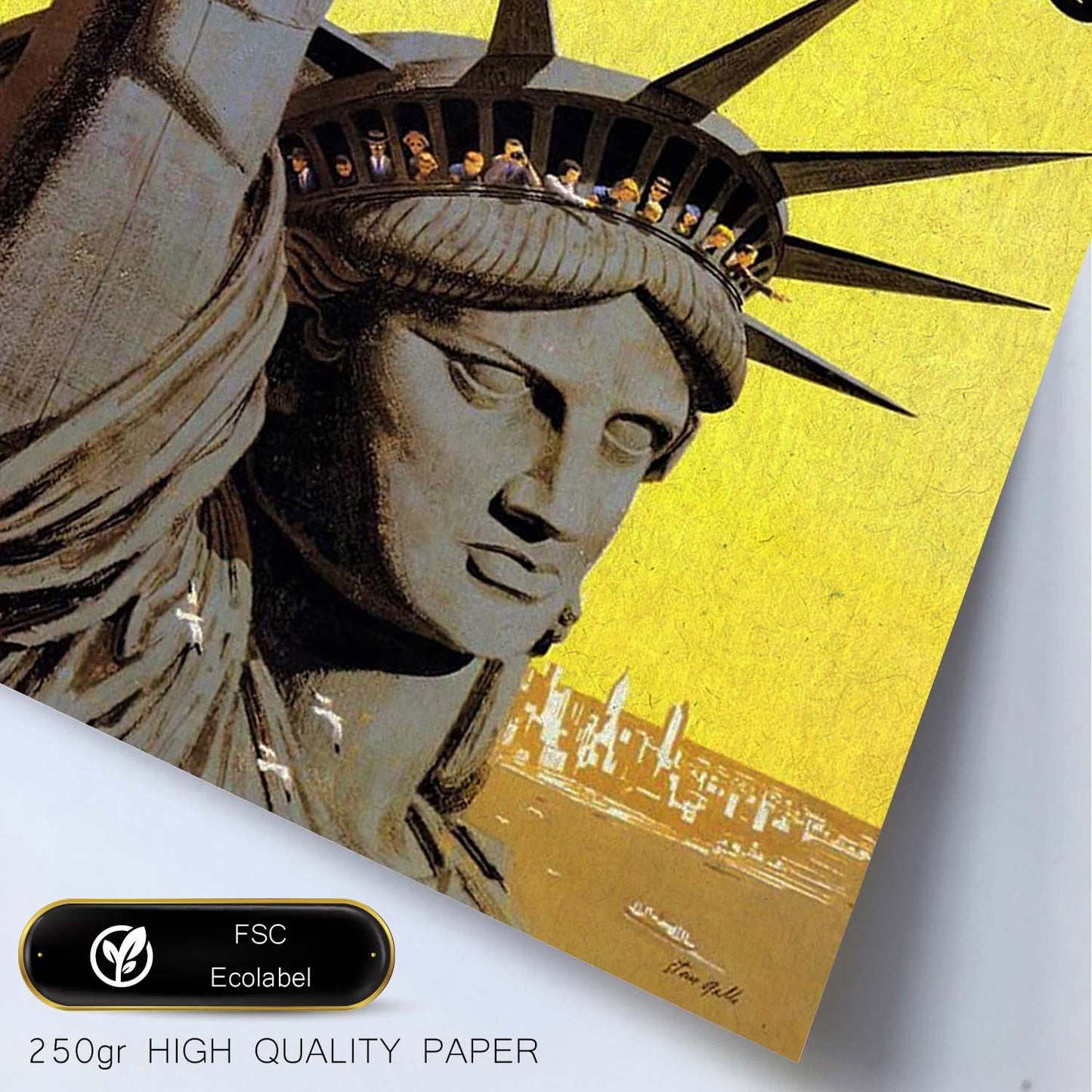 Poster Vintage. Cartel Vintage de América. Estatua de la Libertad.-Artwork-Nacnic-Nacnic Estudio SL