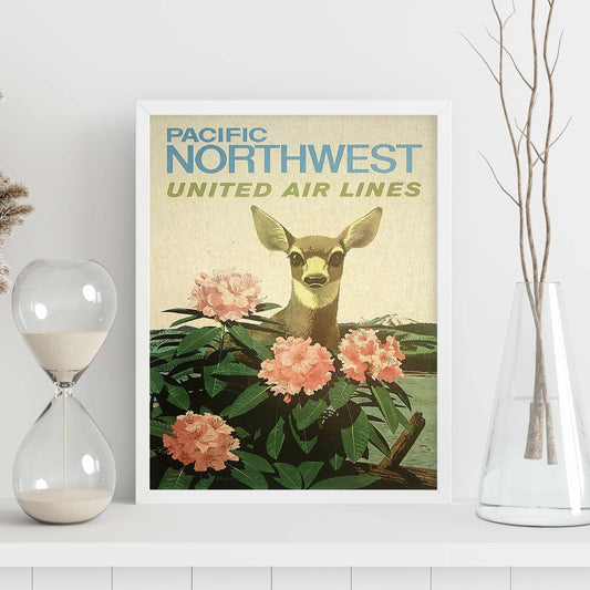 Poster Vintage. Cartel Vintage de América. Pacífico Noroeste.-Artwork-Nacnic-Nacnic Estudio SL