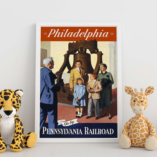 Poster Vintage. Cartel Vintage de América. Philadelphia.-Artwork-Nacnic-Nacnic Estudio SL