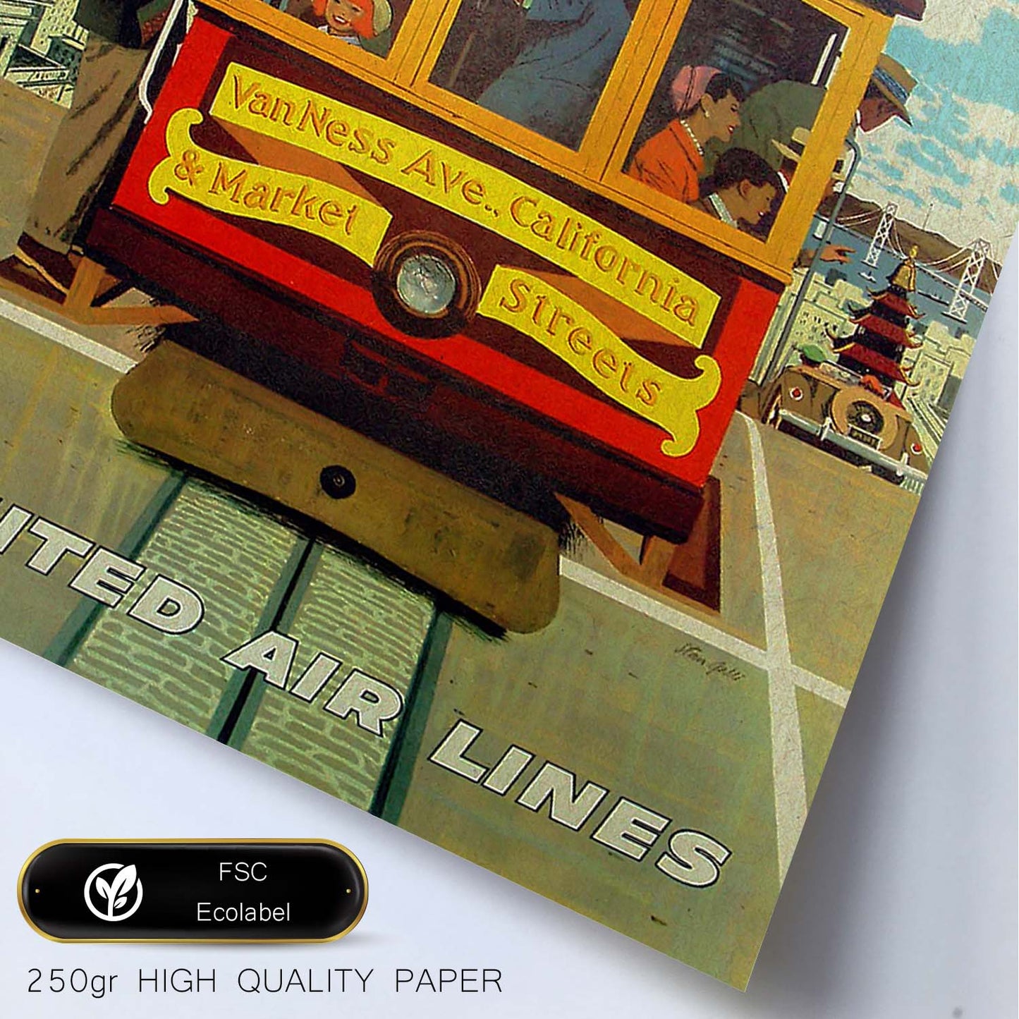 Poster Vintage. Cartel Vintage de América. San Francisco.-Artwork-Nacnic-Nacnic Estudio SL