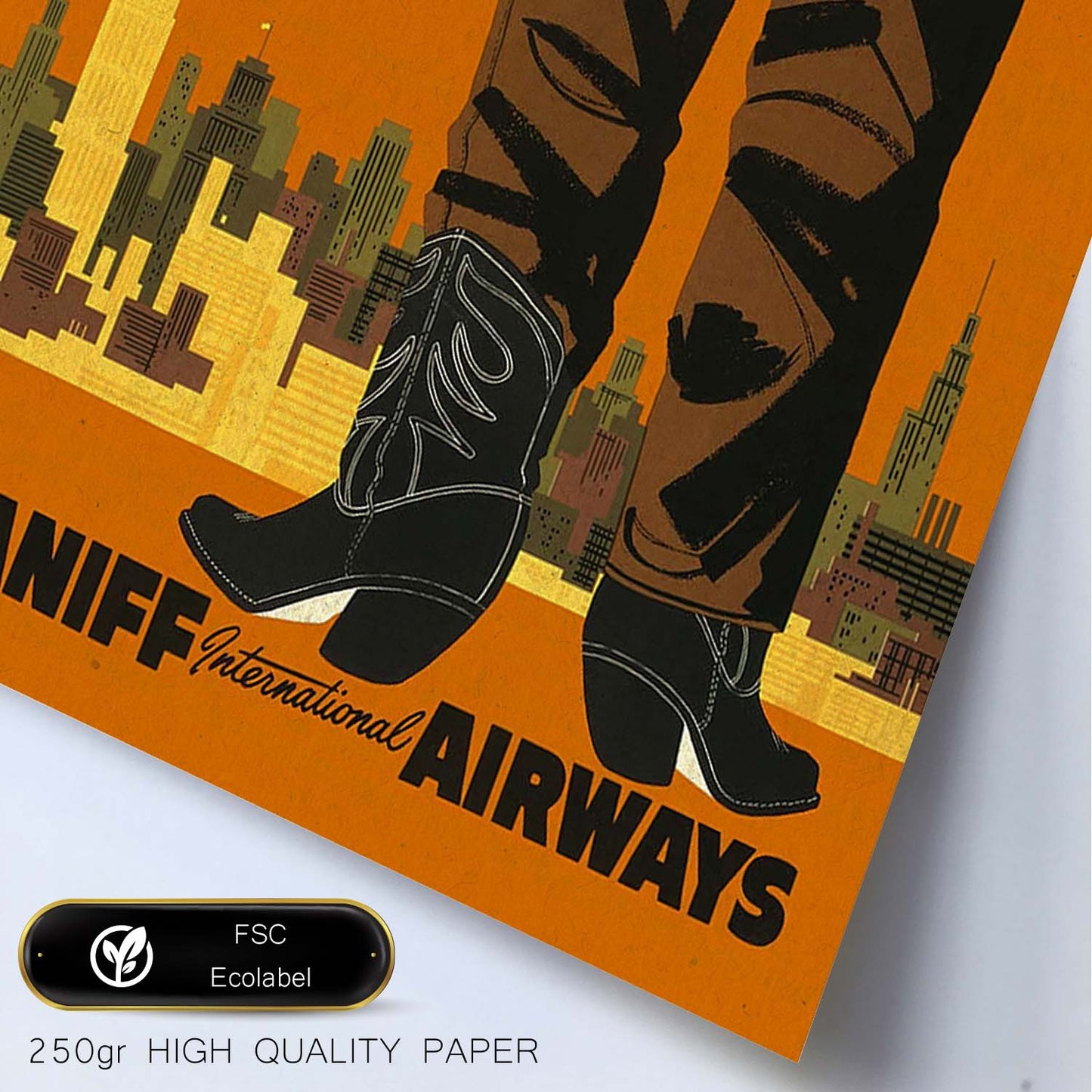 Poster Vintage. Cartel Vintage de América. Vaquero de Texas.-Artwork-Nacnic-Nacnic Estudio SL