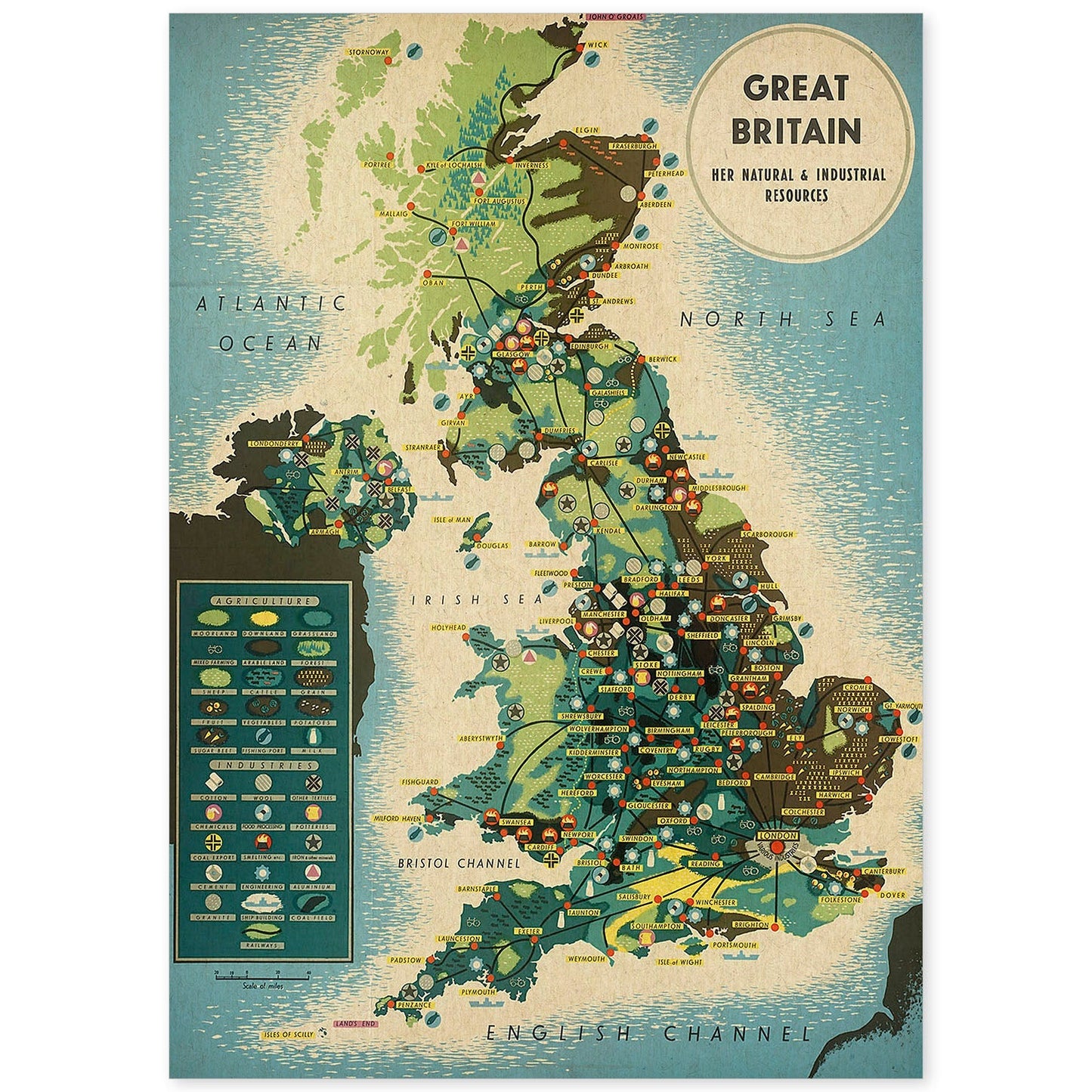 Poster vintage. Cartel vintage de Europa. Gran Bretaña.-Artwork-Nacnic-A4-Sin marco-Nacnic Estudio SL