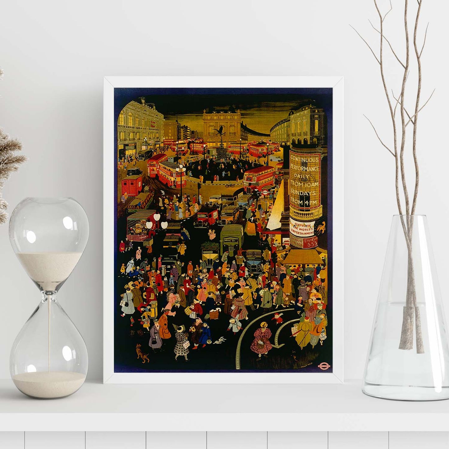 Poster vintage. Cartel vintage de Europa. Londres de noche.-Artwork-Nacnic-Nacnic Estudio SL