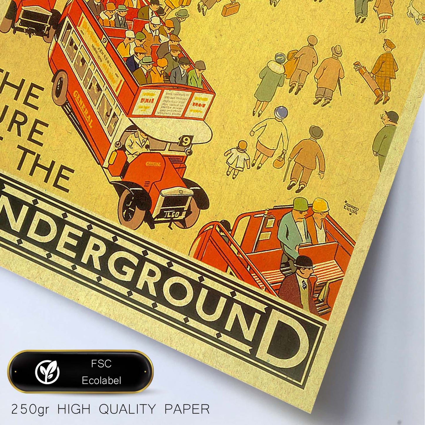 Poster vintage. Cartel vintage de Europa. Metro de Londres.-Artwork-Nacnic-Nacnic Estudio SL