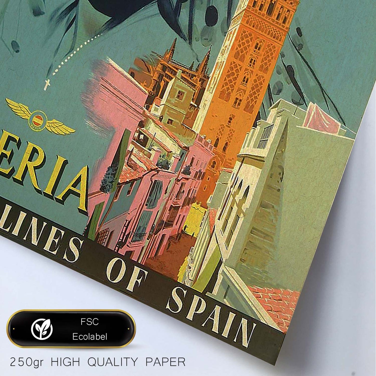 Poster vintage. Cartel vintage de Europa. Mujer andaluza.-Artwork-Nacnic-Nacnic Estudio SL