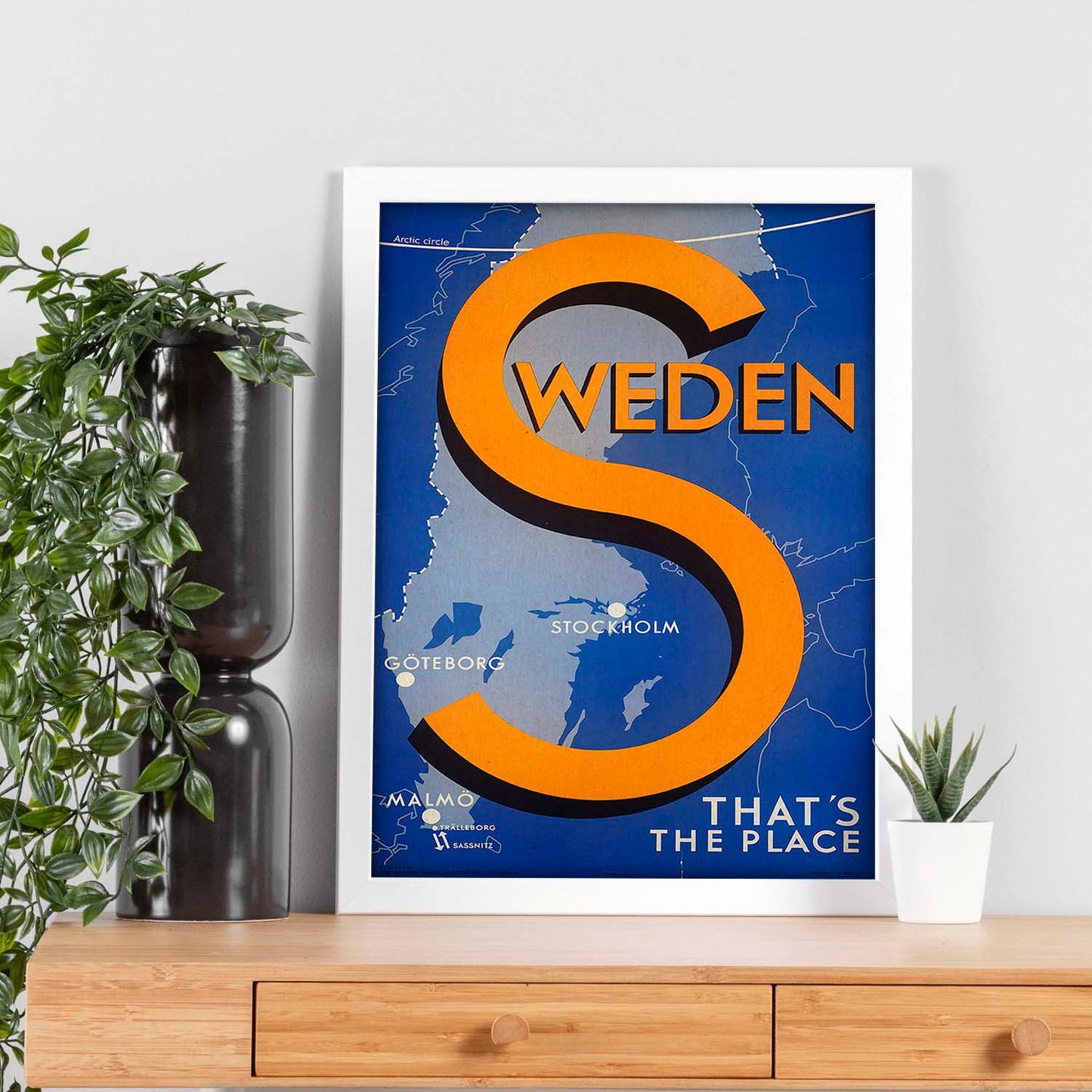 Poster vintage. Cartel vintage de Europa. Suecia.-Artwork-Nacnic-Nacnic Estudio SL