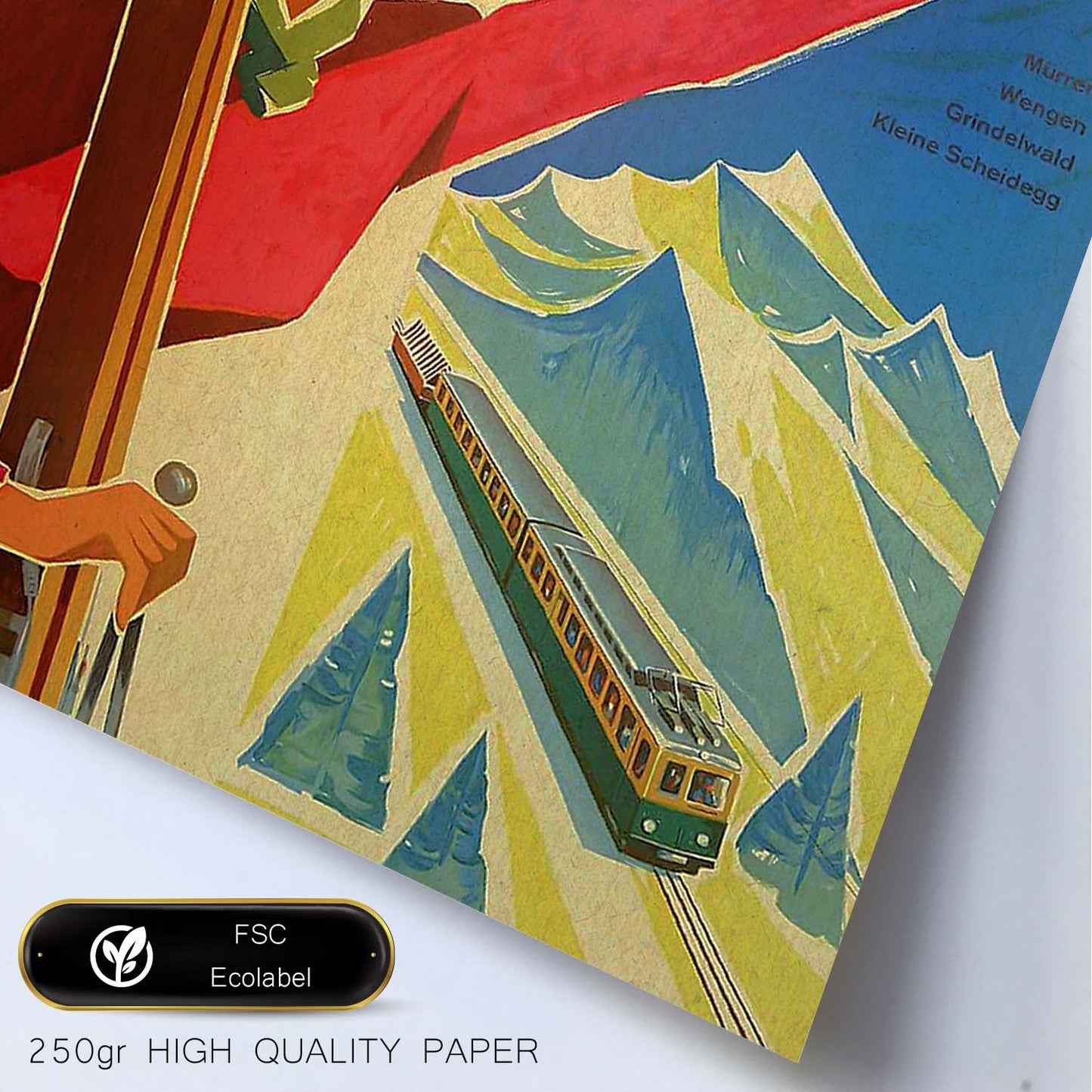 Poster vintage. Cartel vintage de montañas europeas. Suiza, Jungfrau.-Artwork-Nacnic-Nacnic Estudio SL