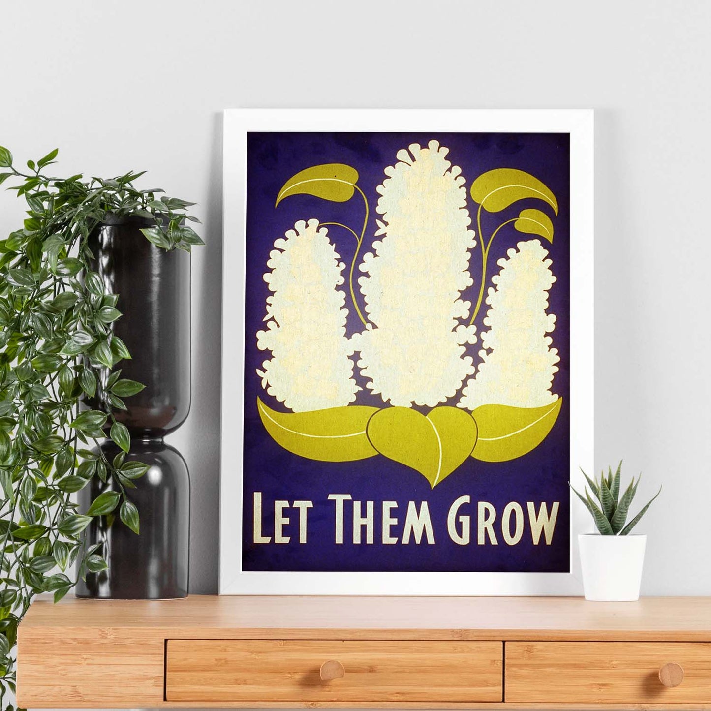 Poster vintage. Cartel vintage Dejalos crecer.-Artwork-Nacnic-Nacnic Estudio SL