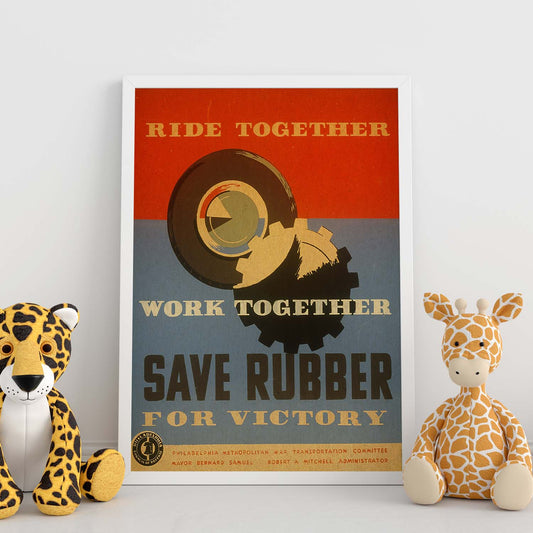 Poster vintage. Cartel vintage del comite federal de Philadelphia.-Artwork-Nacnic-Nacnic Estudio SL