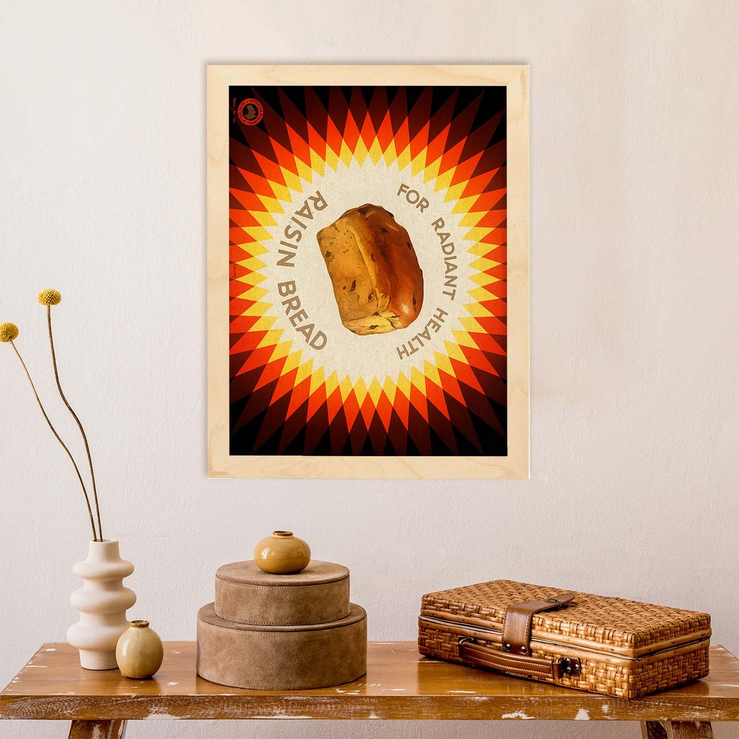 Poster vintage. Cartel vintage educacional sobre el habito "Come pan".-Artwork-Nacnic-Nacnic Estudio SL