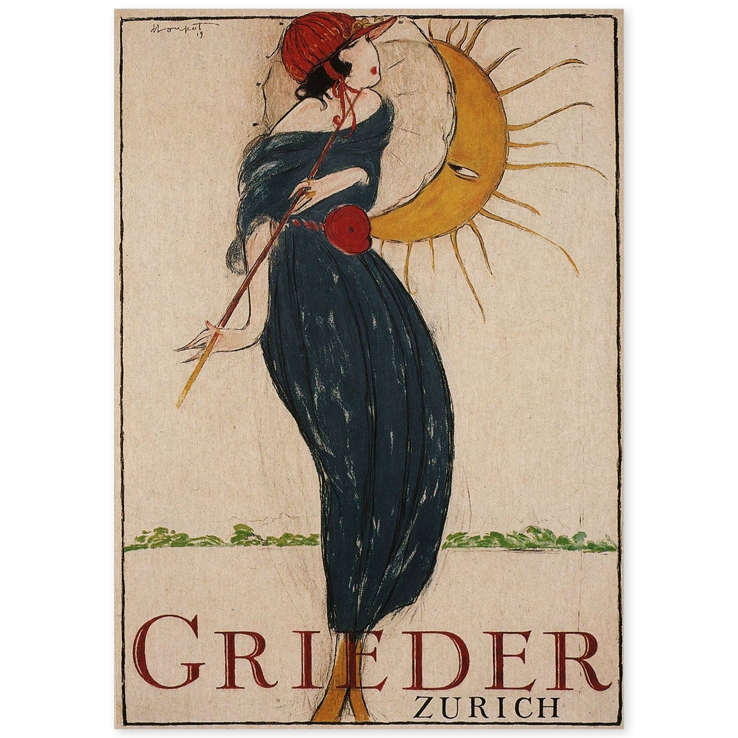 Poster vintage. Cartel Vintage "Grieder".-Artwork-Nacnic-A4-Sin marco-Nacnic Estudio SL