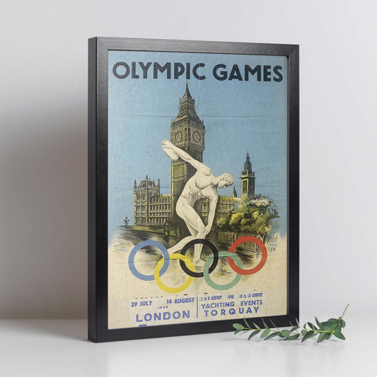 Poster vintage. Cartel vintage "Juegos olimpicos de Londres".-Artwork-Nacnic-Nacnic Estudio SL