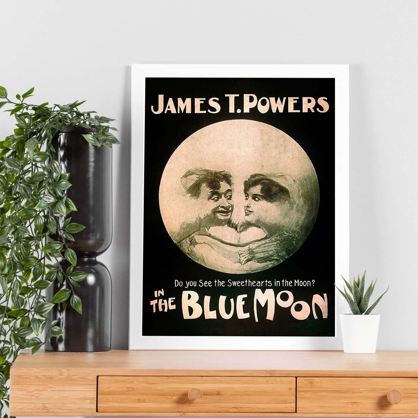 Poster vintage. Cartel vintage "Luna azul".-Artwork-Nacnic-Nacnic Estudio SL