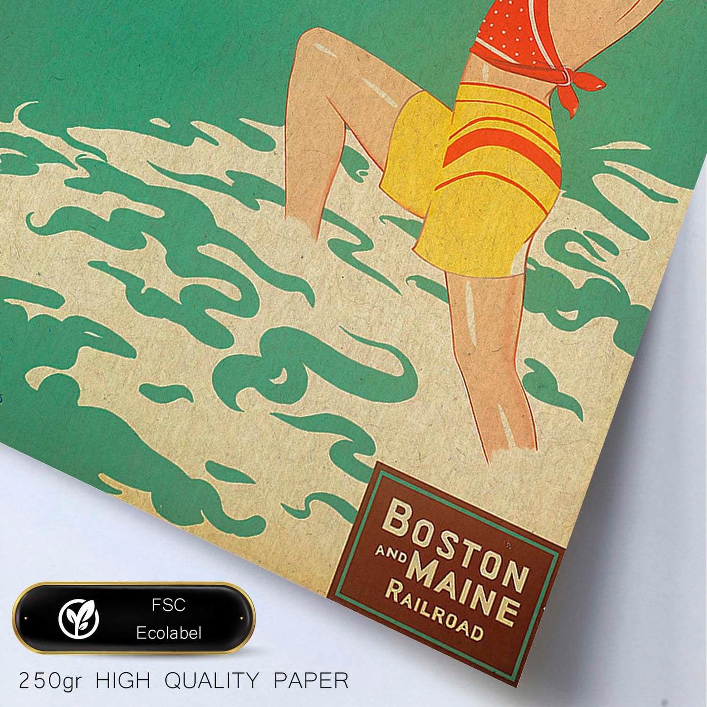 Poster vintage. Cartel vintage Old Orchard Beach.-Artwork-Nacnic-Nacnic Estudio SL