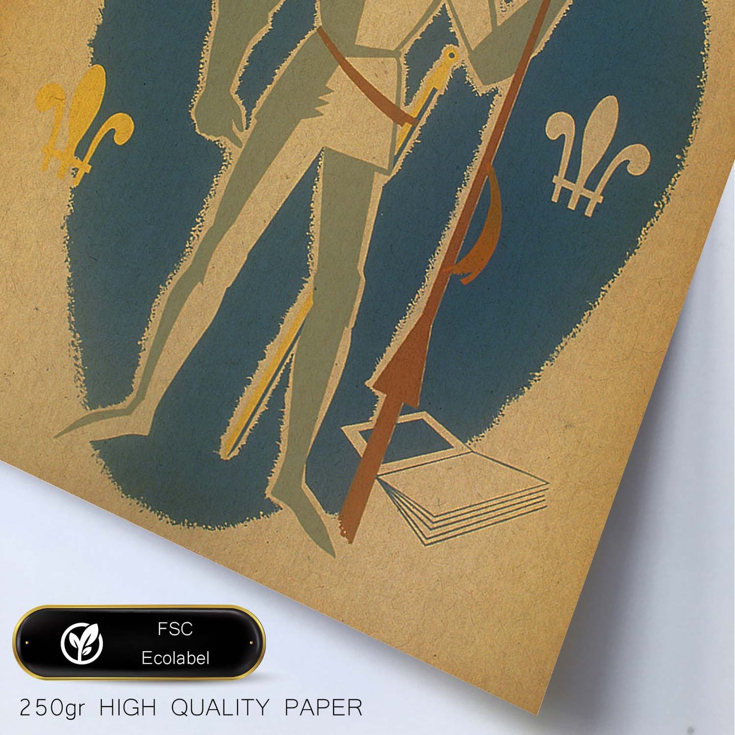 Poster vintage. Cartel vintage Pasaporte a la aventura..-Artwork-Nacnic-Nacnic Estudio SL