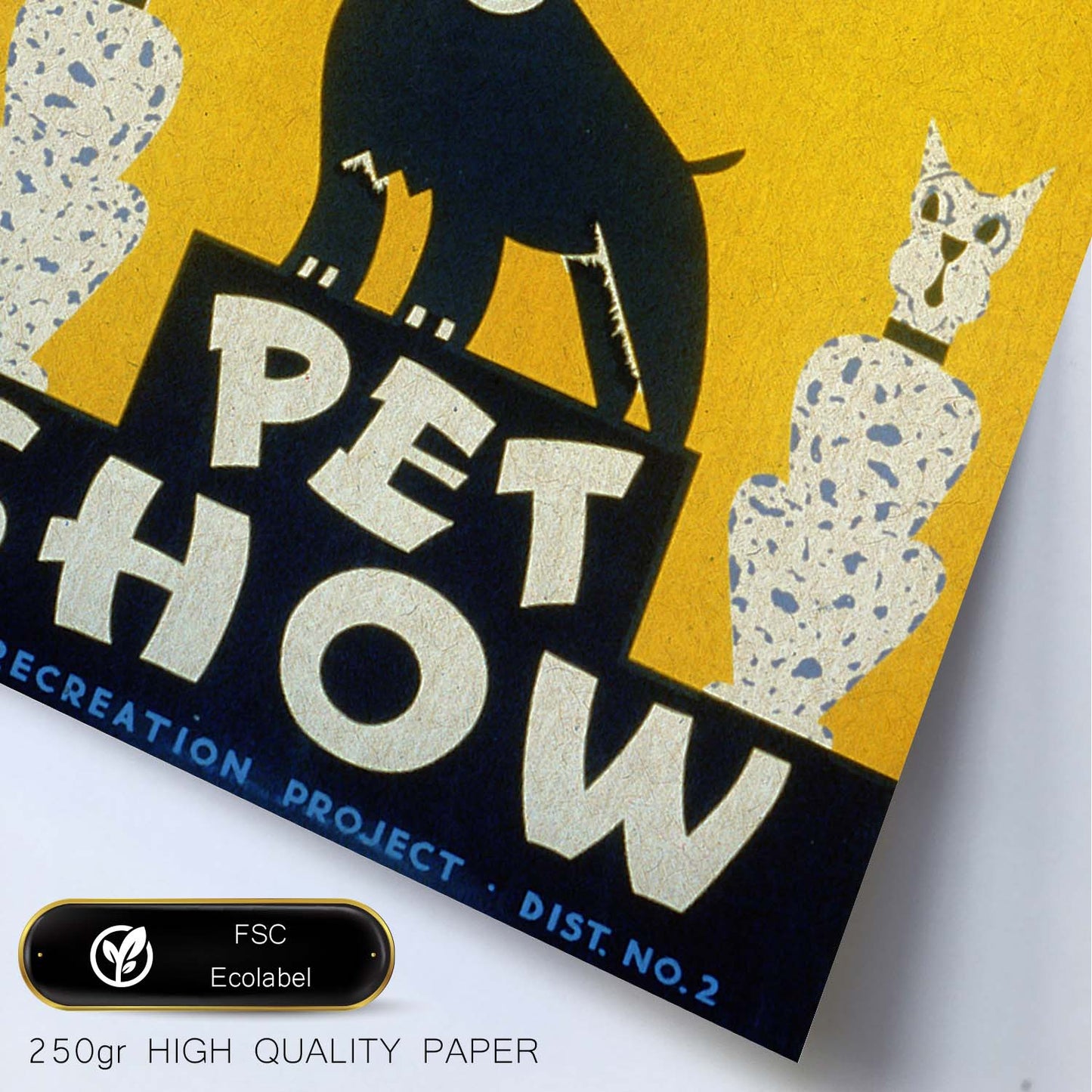 Poster vintage. Cartel vintage Pet Show.-Artwork-Nacnic-Nacnic Estudio SL