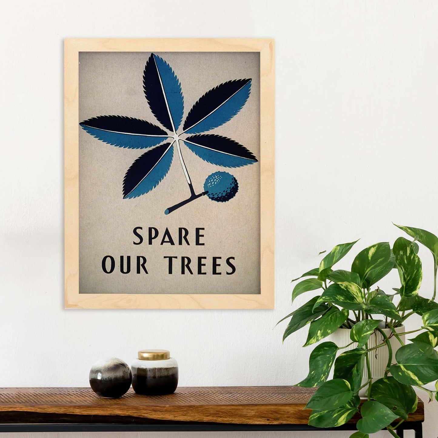 Poster vintage. Cartel vintage Spare our trees Ohio de 1938.-Artwork-Nacnic-Nacnic Estudio SL