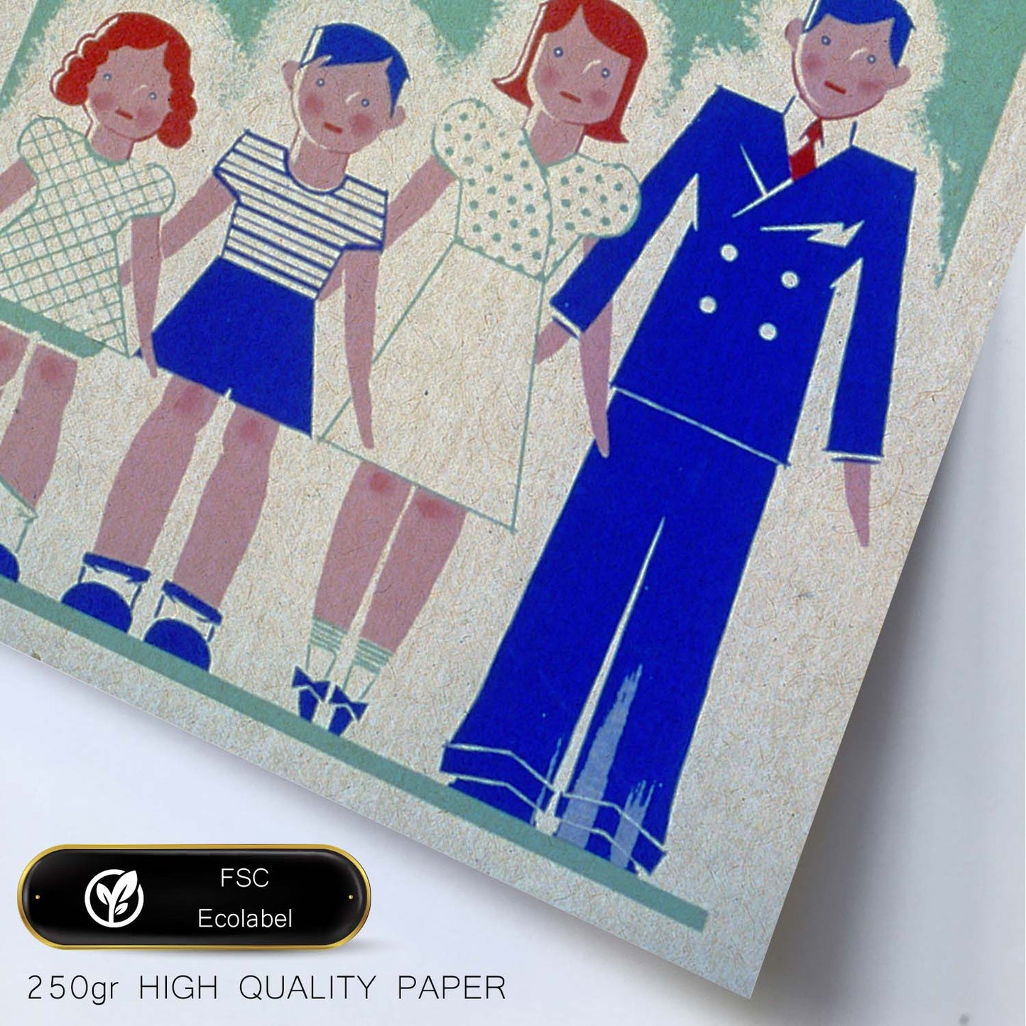 Poster vintage. Cartel vintage "The job of being a parent".-Artwork-Nacnic-Nacnic Estudio SL