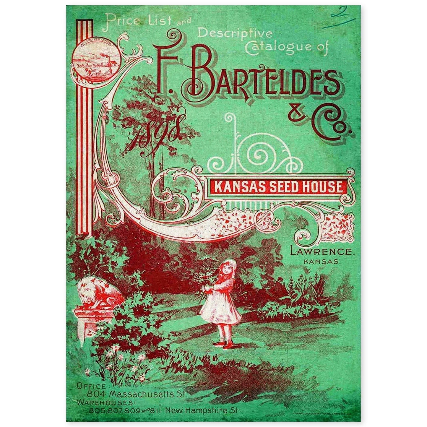 Poster vintage. Cartel vintage y catalogo para tienda F. Barteldes en Kansas.-Artwork-Nacnic-A4-Sin marco-Nacnic Estudio SL
