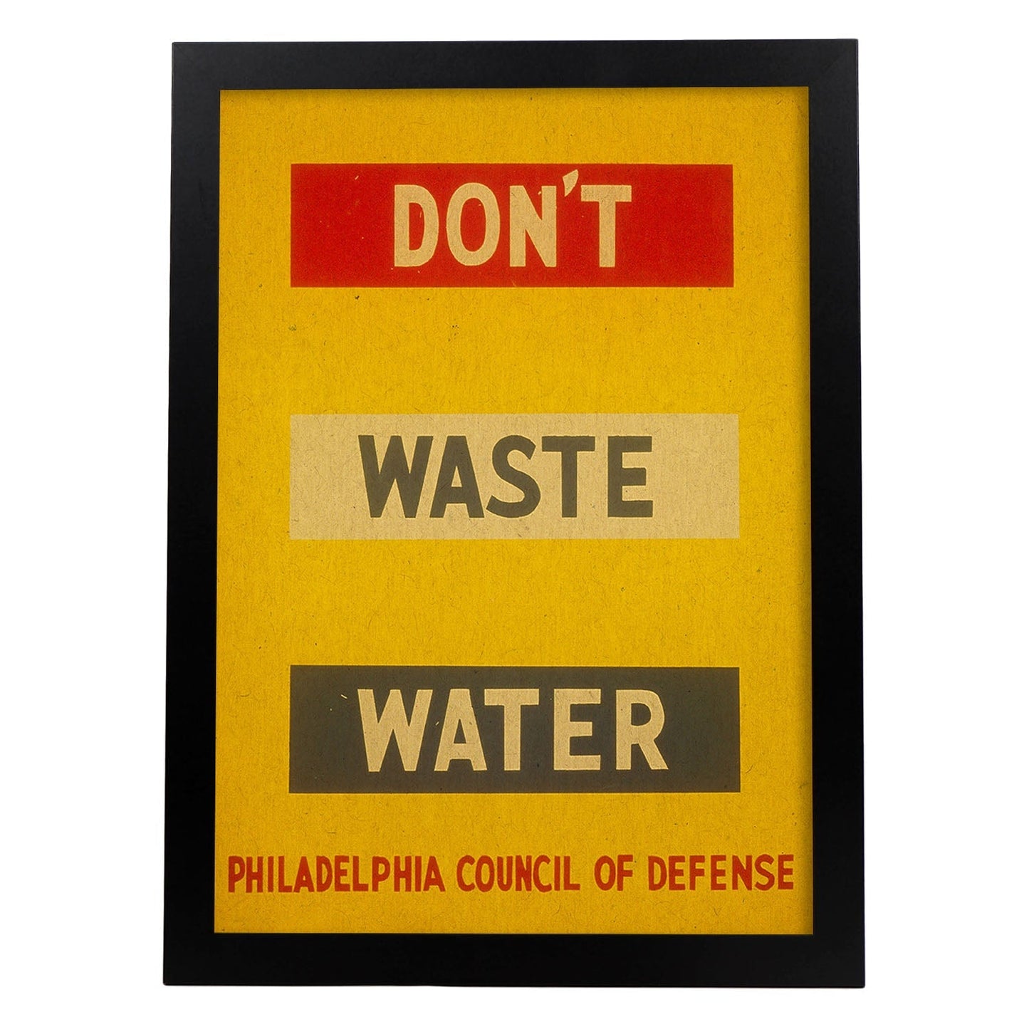 Poster vintage. Cartel vintage. "No gastes agua".-Artwork-Nacnic-A4-Marco Negro-Nacnic Estudio SL