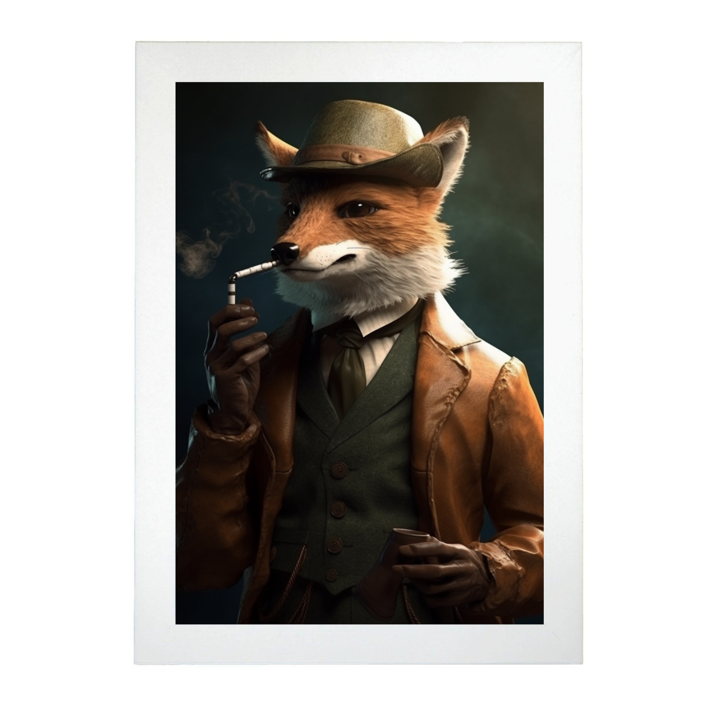 Póster de "Zorro con traje y pipa"