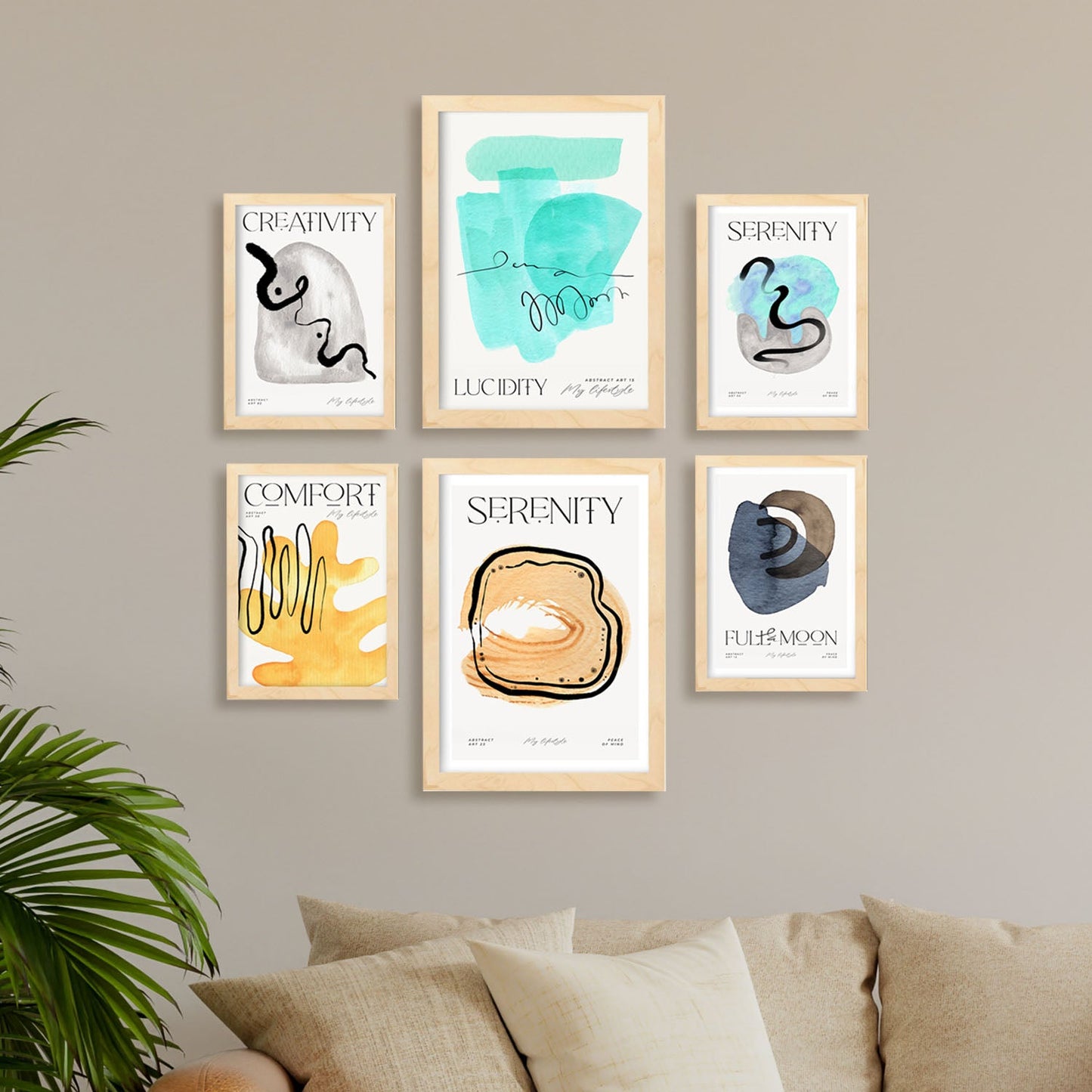 Posters Abstract Elements. Pictures and Prints in Art Gallery Aesthetic.-Artwork-Nacnic-Nacnic Estudio SL