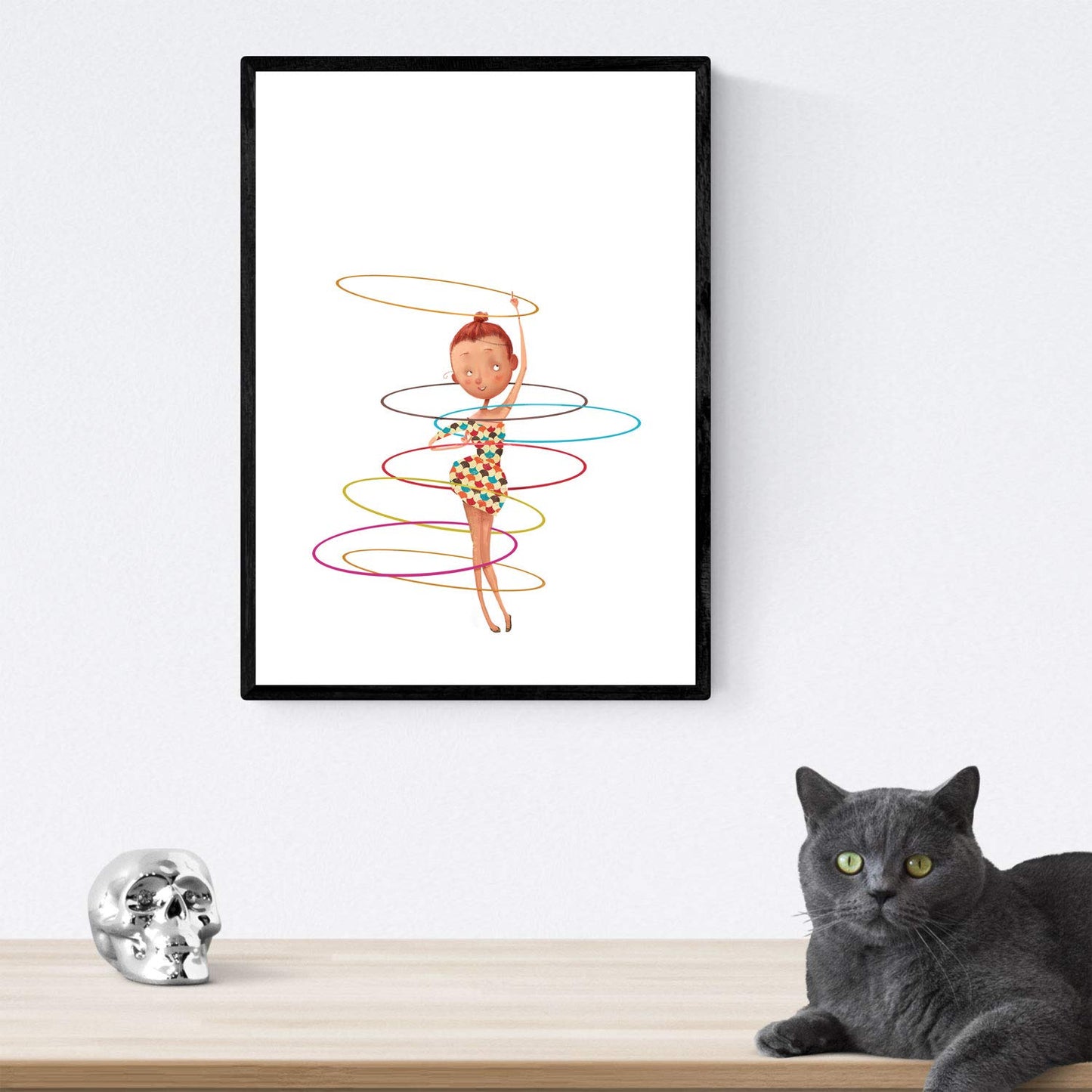 Posters con ilustraciones del circo. Acobata Payaso Tigre Mago.-Artwork-Nacnic-Nacnic Estudio SL