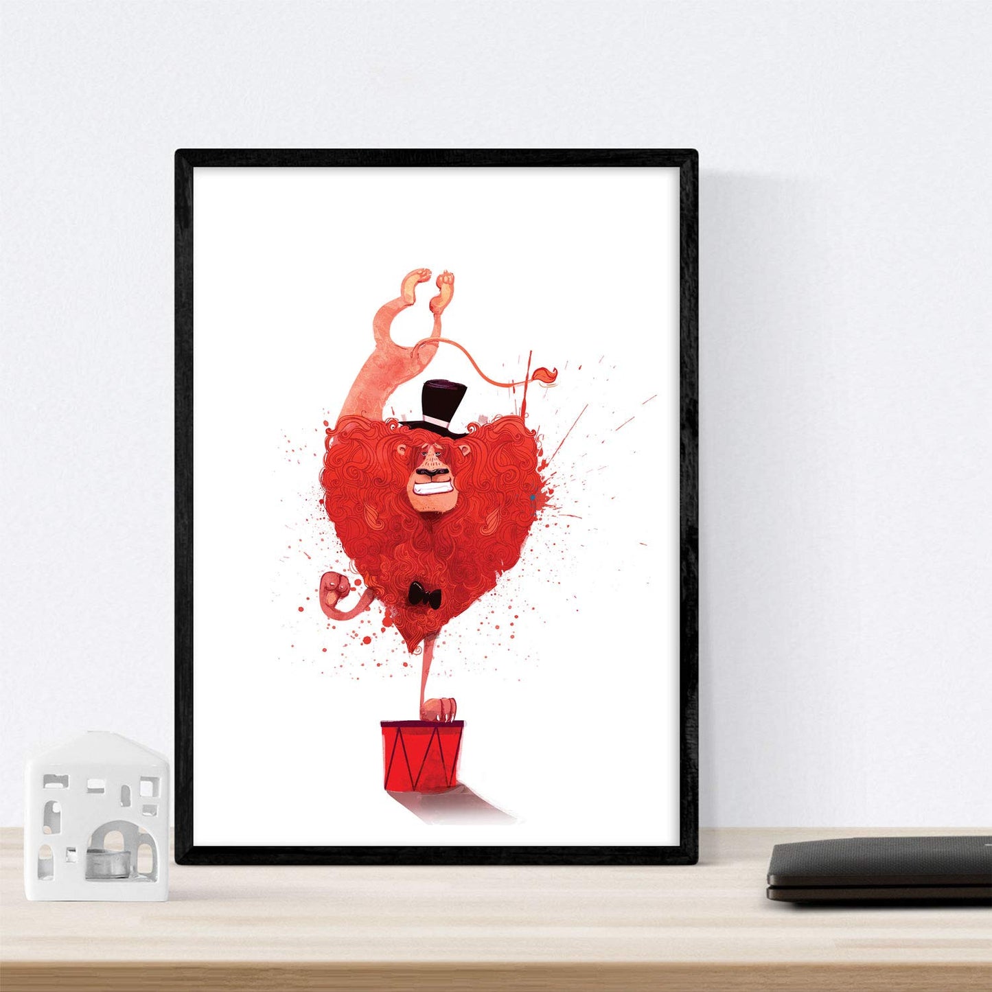Posters con ilustraciones del circo. Acobata Payaso Tigre Mago.-Artwork-Nacnic-Nacnic Estudio SL