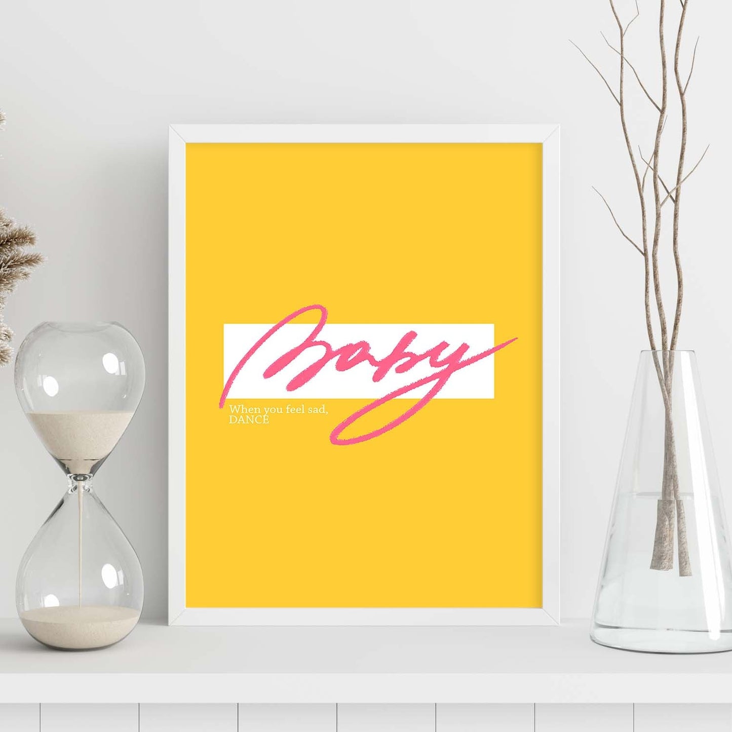Posters con mensajes felices ilustrados. Lámina de decoración 'Baby' con frases motivadoras y llenas de energia.-Artwork-Nacnic-Nacnic Estudio SL
