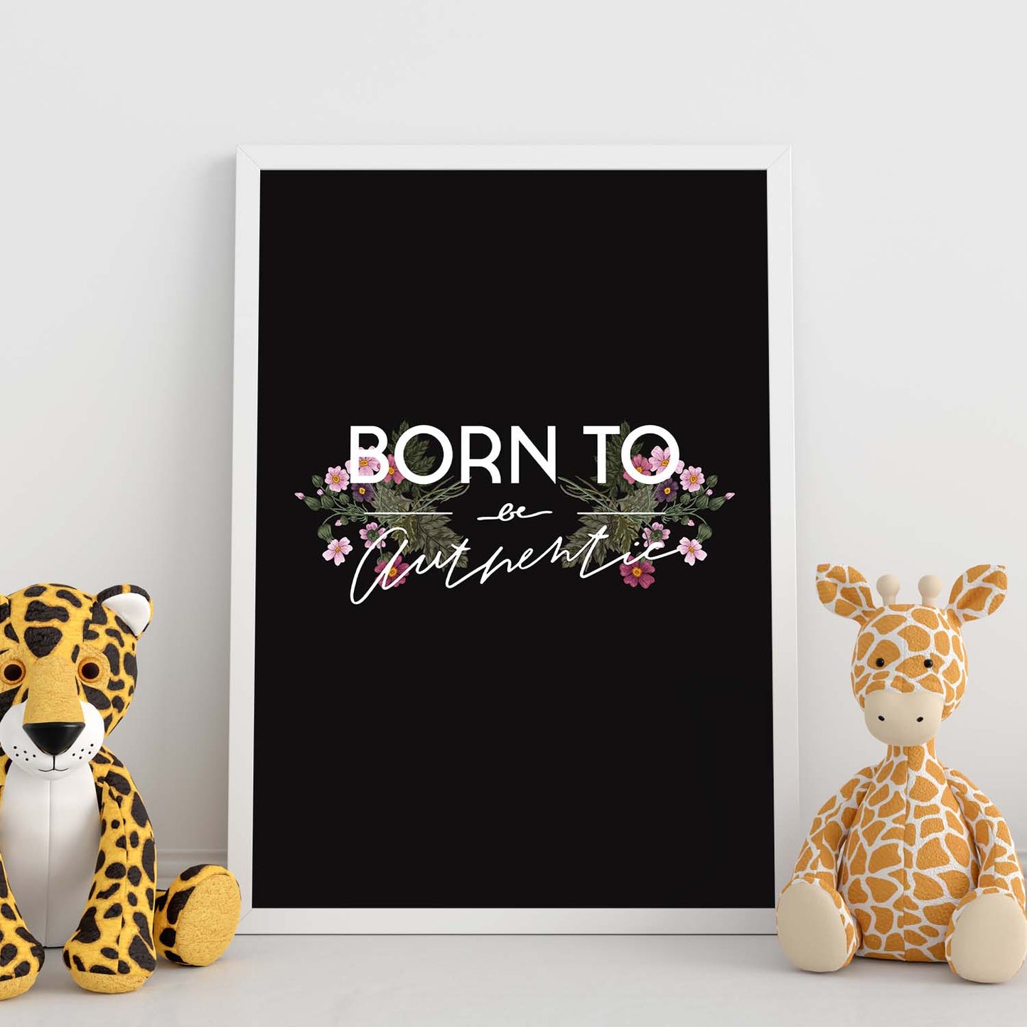 Posters con mensajes felices ilustrados. Lámina de decoración 'Be Authentic' con frases motivadoras y llenas de energia.-Artwork-Nacnic-Nacnic Estudio SL