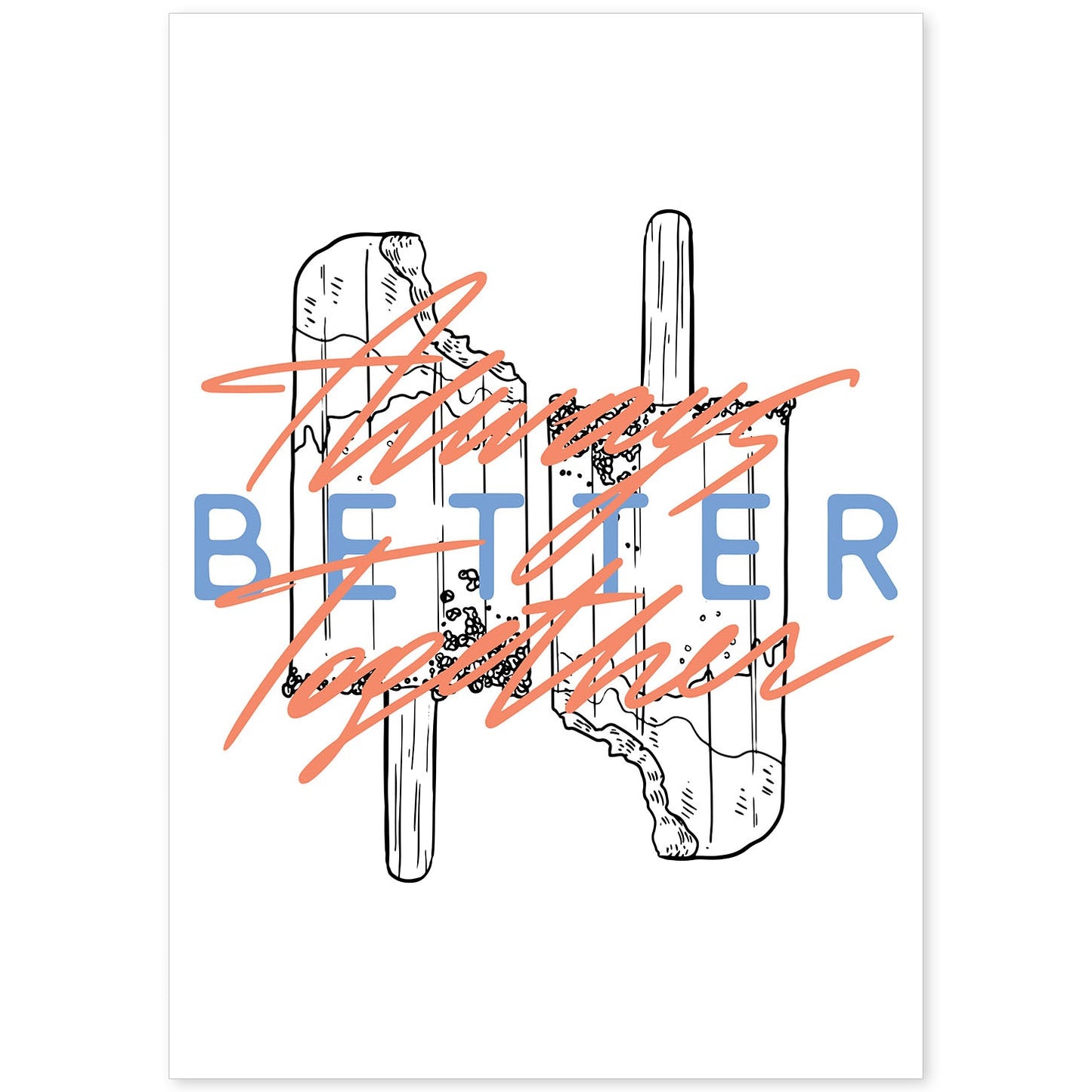 Posters con mensajes felices ilustrados. Lámina de decoración 'Better' con frases motivadoras y llenas de energia.-Artwork-Nacnic-A4-Sin marco-Nacnic Estudio SL