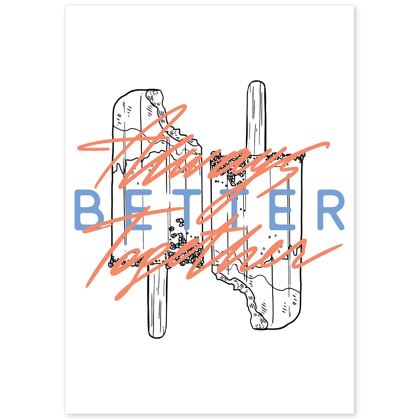Posters con mensajes felices ilustrados. Lámina de decoración 'Better' con frases motivadoras y llenas de energia.-Artwork-Nacnic-A4-Sin marco-Nacnic Estudio SL