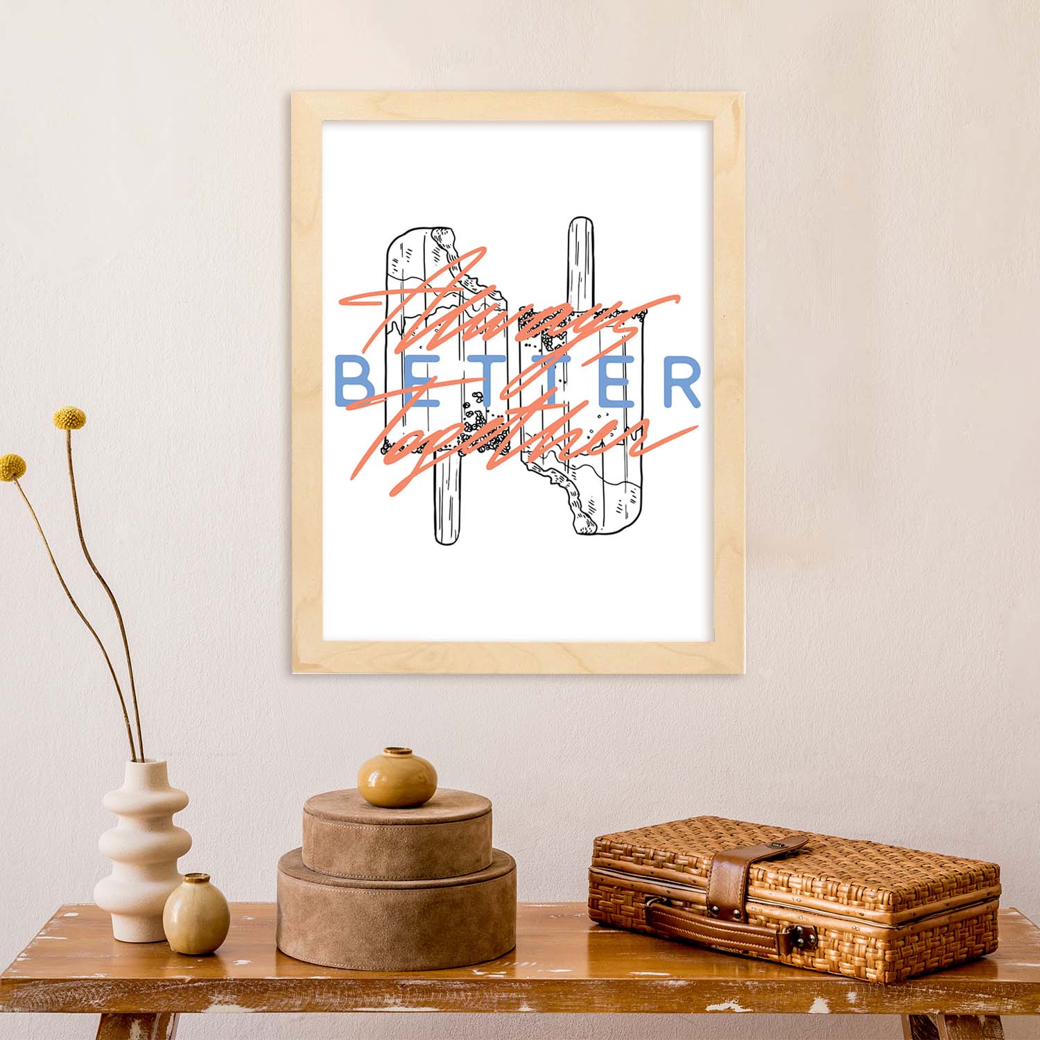 Posters con mensajes felices ilustrados. Lámina de decoración 'Better' con frases motivadoras y llenas de energia.-Artwork-Nacnic-Nacnic Estudio SL