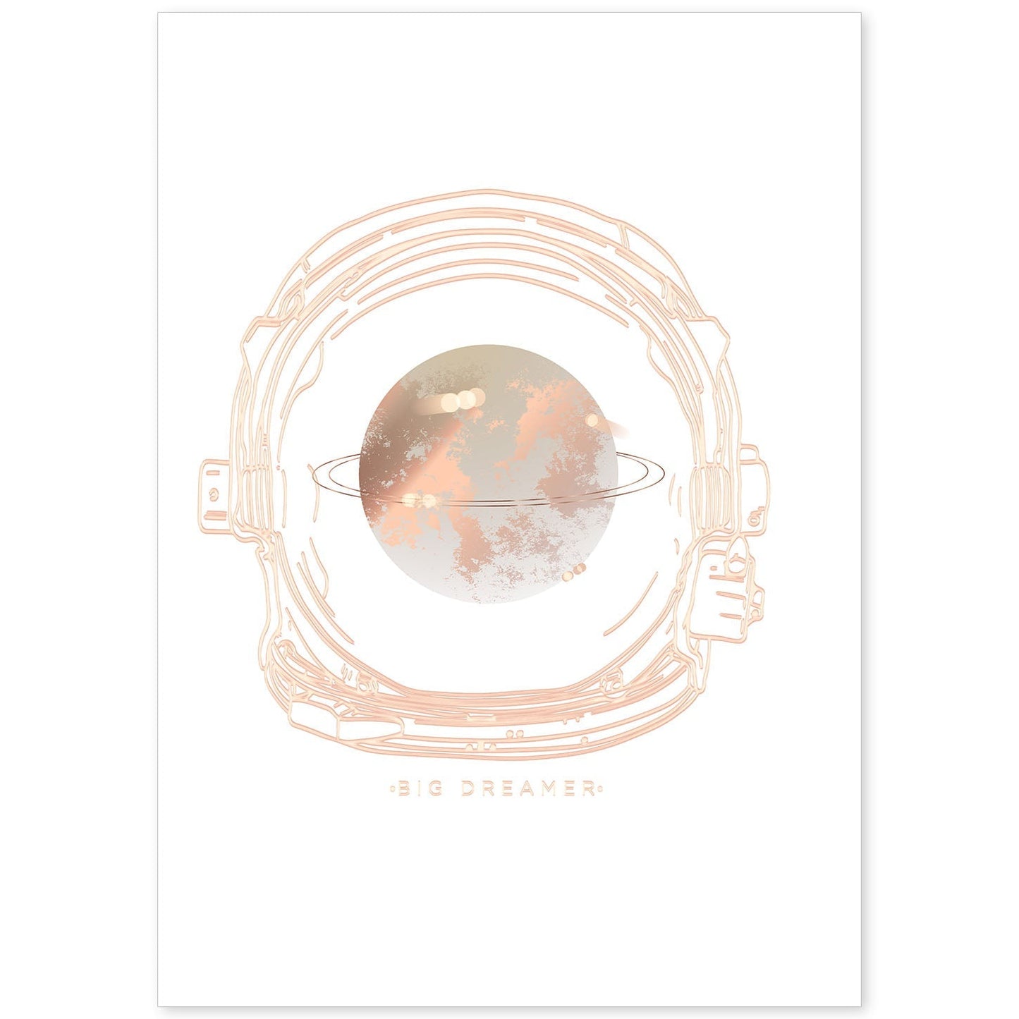 Posters con mensajes felices ilustrados. Lámina de decoración 'Big Dreamer' con frases motivadoras y llenas de energia.-Artwork-Nacnic-A4-Sin marco-Nacnic Estudio SL