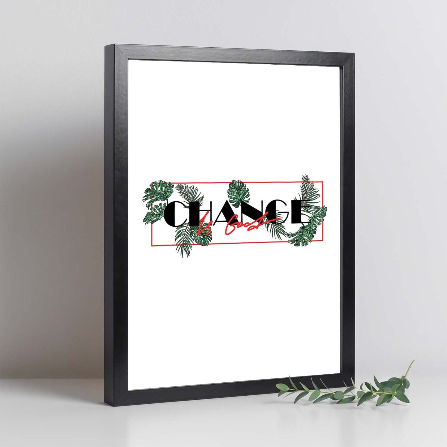 Posters con mensajes felices ilustrados. Lámina de decoración 'Change' con frases motivadoras y llenas de energia.-Artwork-Nacnic-Nacnic Estudio SL