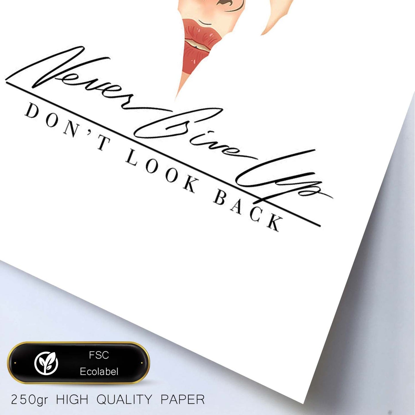 Posters con mensajes felices ilustrados. Lámina de decoración 'DonT Look Back' con frases motivadoras y llenas de energia.-Artwork-Nacnic-Nacnic Estudio SL