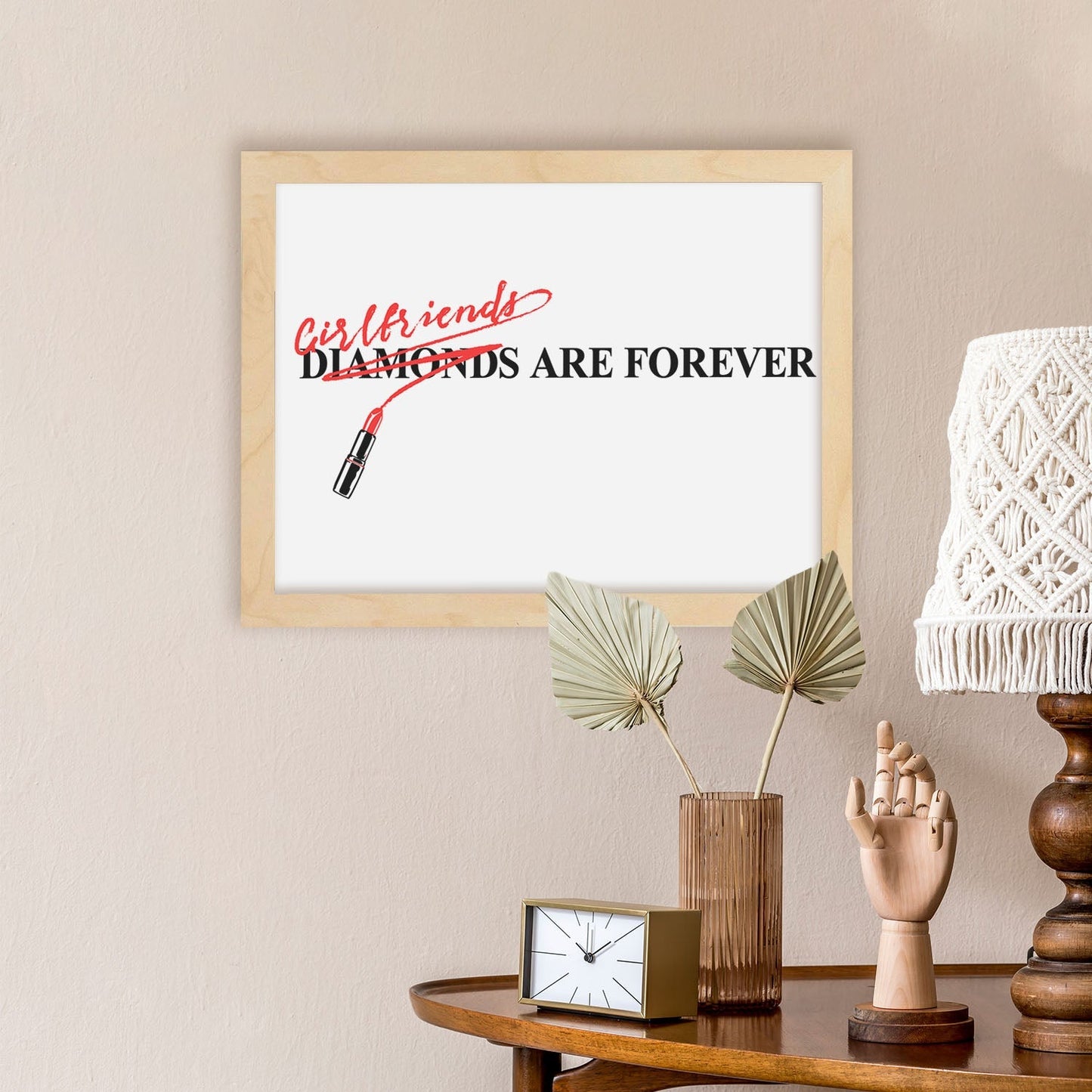 Posters con mensajes felices ilustrados. Lámina de decoración 'Girlfriends Are Forever' con frases motivadoras y llenas de energia.-Artwork-Nacnic-Nacnic Estudio SL
